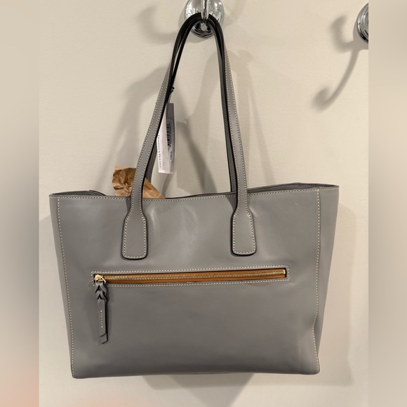 NWT LARGE Dooney & Bourke Gray Leather Tote - Picture 8 of 8